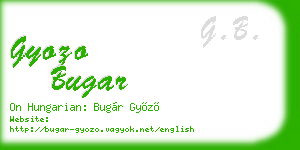 gyozo bugar business card