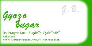 gyozo bugar business card